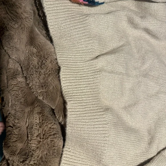 Maurices Beige Sweater with Pink and Blue Zigzag - Picture 3 of 8